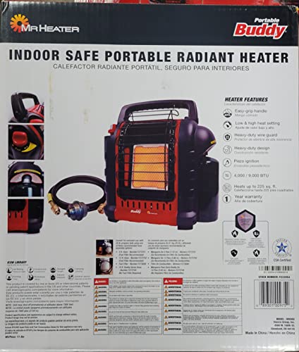Mr-Heater-F232000-MH9BX-Buddy-4000-9000-Btu-Portable-Propane-Indoor-Safe-Radiant-Heater-MH9BX-BUNDLE-Hose-and-Filter-included
