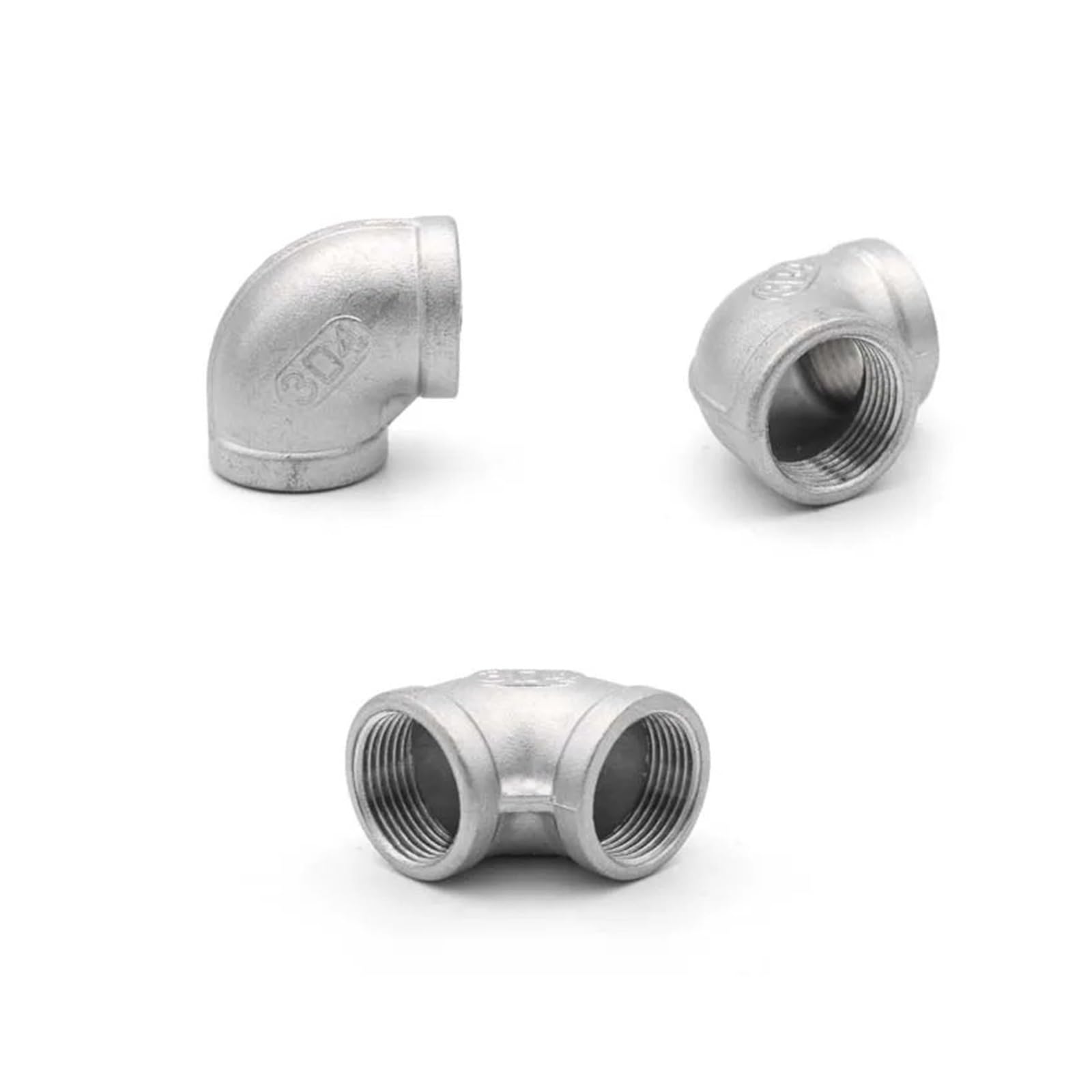 1 codo de rosca hembra de 1/4 pulgadas de 90 grados de acero inoxidable 304 conector de tubería. AIQFTGSNS