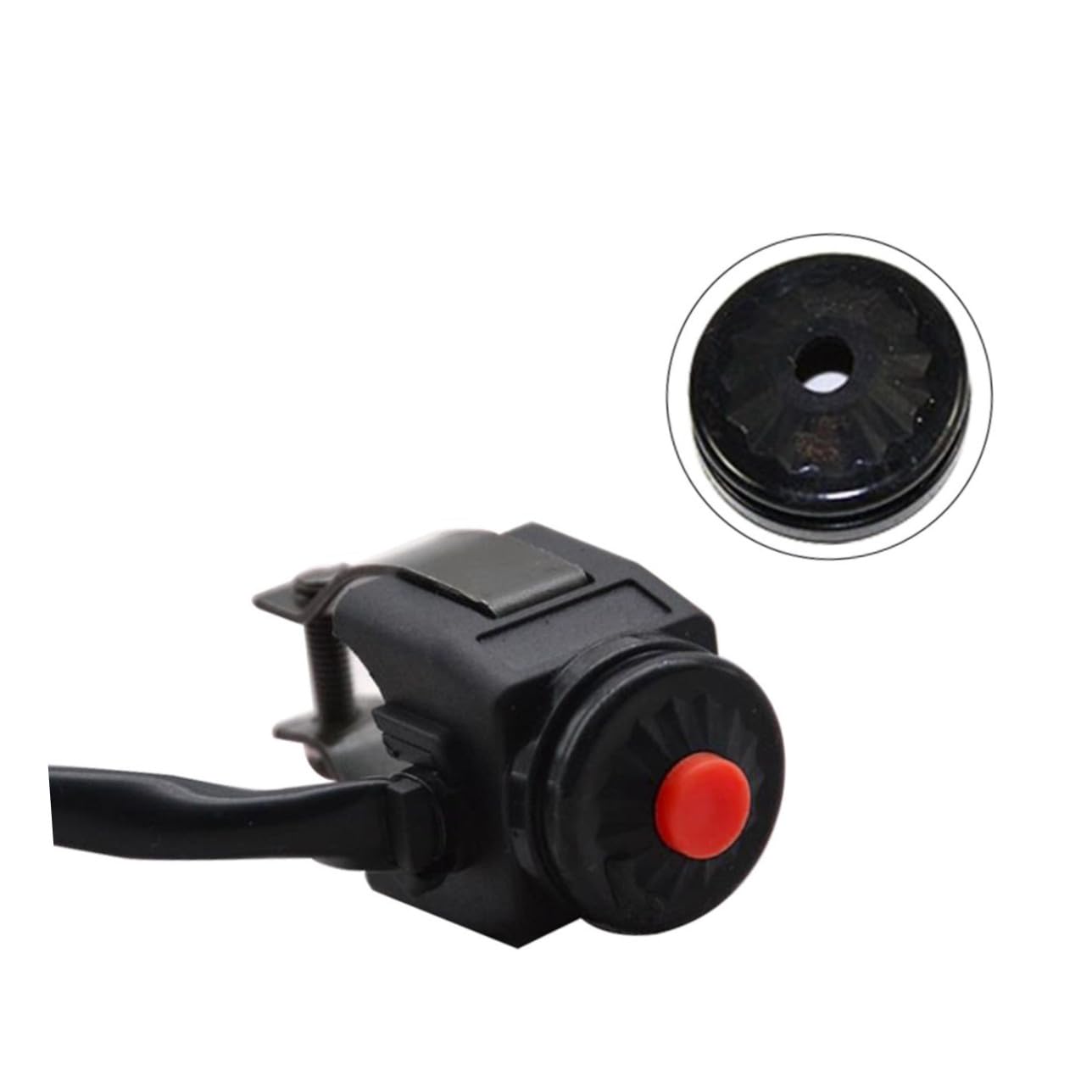 Interrupteur Moto 12v 7/8 Pouces Bouton Noir Abs PC