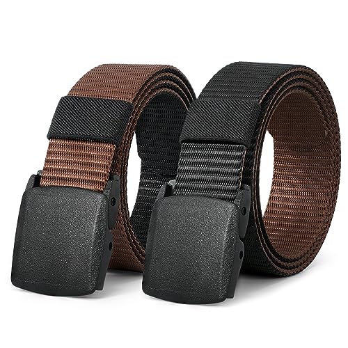 Image of JASGOOD Nylon Canvas Breathable Military Tactical Men Waist Belt With Plastic Buckle