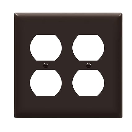 Double Duplex Wall Plate, Two Gang Electrical Outlet Cover, Standard Size 2-Gang 4.5
