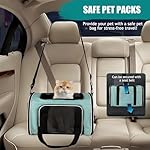 Cat, Dog Carrier for Small Medium Pet Carriers Up to15Lbs, Cat Carrier Soft- Sided Puppy Cat Bag Portable Foldable Airline Approved Carrier Travel (Green 18 * 11 * 11) - Image 5