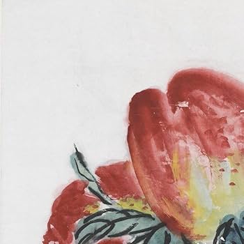 Amazon.co.jp: 斉白石 植物画 桃 鳥 多寿 画仙紙使用