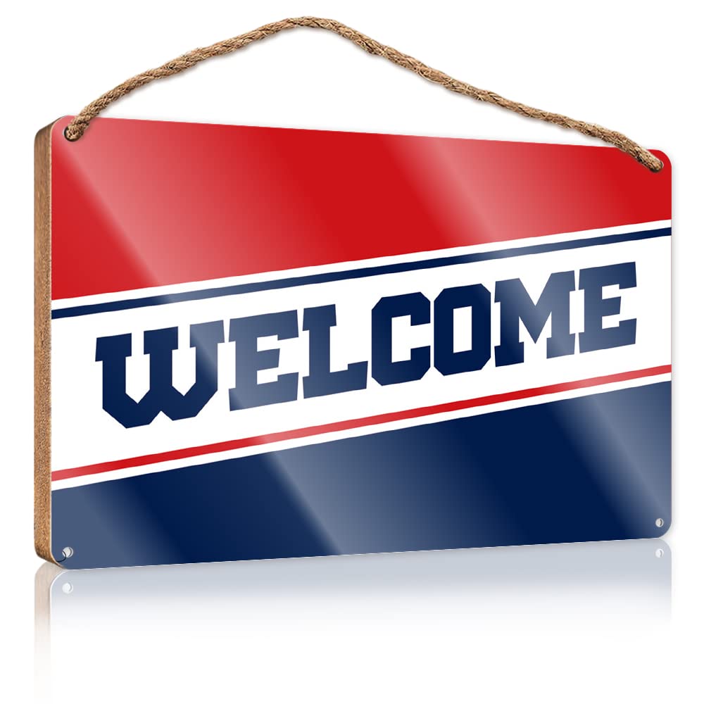 FZFN Signs & Plaques Welcome Sign Wooden Sign Bar Signs For Man Cave Bar Signs For Home(23X35CM)