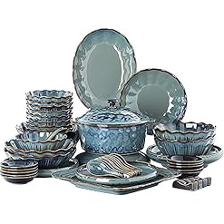 Elevate Your Dining Experience: Buy the Starry Sky Porcelain Dinnerware Set - Luxury Japanese Reactive Glaze for 2 to 10! – ArinkO