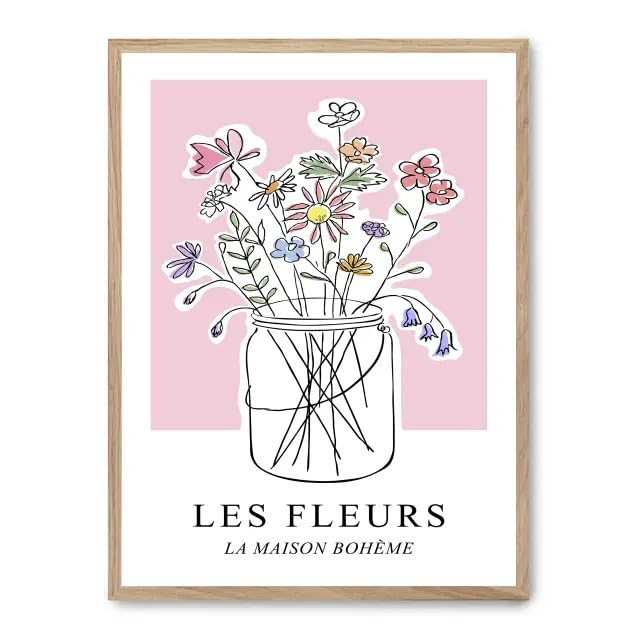 Cuadro les fleurs iii FASE5 pour sublimer un mur blanc vide avec élégance