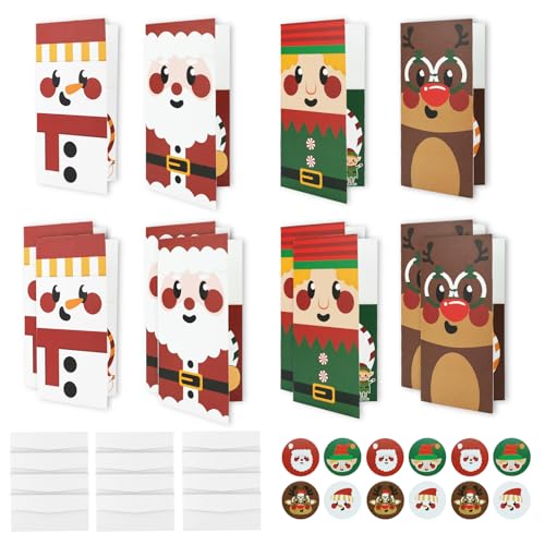 Christmas Money Wallets for Cash Gifts Greeting Cards Pack envelopes 4/12/24 Christmas Money Wallets Cash Gifts for Xmas Luxury, eco-Friendly for Family, Friends by Giftinghouse