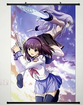 Home Decor Anime Angel Beats Cosplay Wall Scroll Poster Tachibana Kanade & Nakamura Yuri 23.6 X 35.4 Inches - 1113