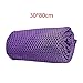 Zxpjkyu Microfiber Towel for Neck and Face in Warm Conditions, Ideal for Gym and Outdoor Use, Purple