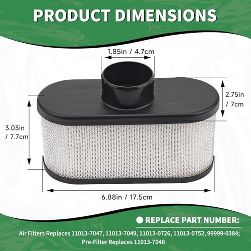 Image of 6 Packs 11013-0752 Air Filter FR691V with Pre Filter 11013-7046