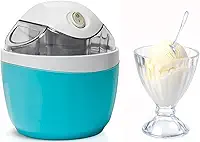Máquina de Sorvete Elétrica Sorbet Yogurt Refrescante (Azul, 110V)