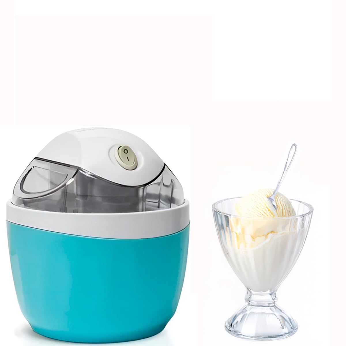 Máquina de Sorvete Elétrica Sorbet Yogurt Refrescante (Azul, 220V)