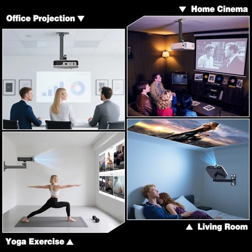 Image of Projector Mount, Projector Wall Mount with 1 /4-Inch Thread, Black
