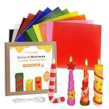 Bingfuego Beeswax Candle Making Kit for Kids - 12 Sheets for Rolling, Natural Candle Making Kit (Classic Color, 8 x 8 Inch)