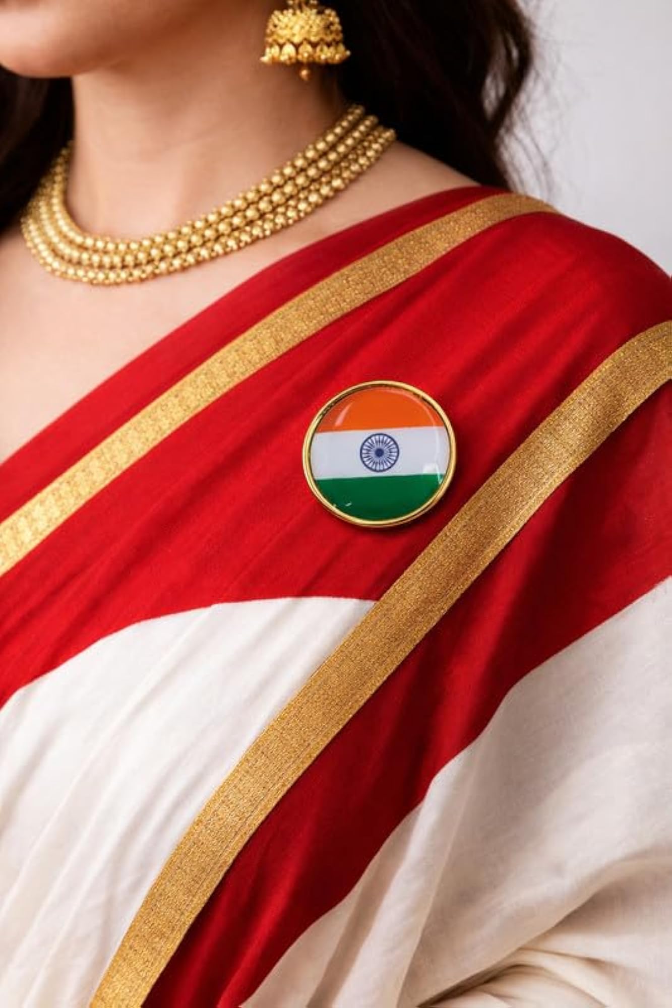 Men's Indian Flag Lapel Pin Badge Brooch, National Events