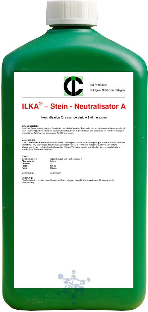 ILKA® - Neutralizador A para piedras limpiadas con ácido | 20ltr | neutraliza las superficies de piedra limpiadas con ácidos o decapantes ácidos para su posterior procesamiento
