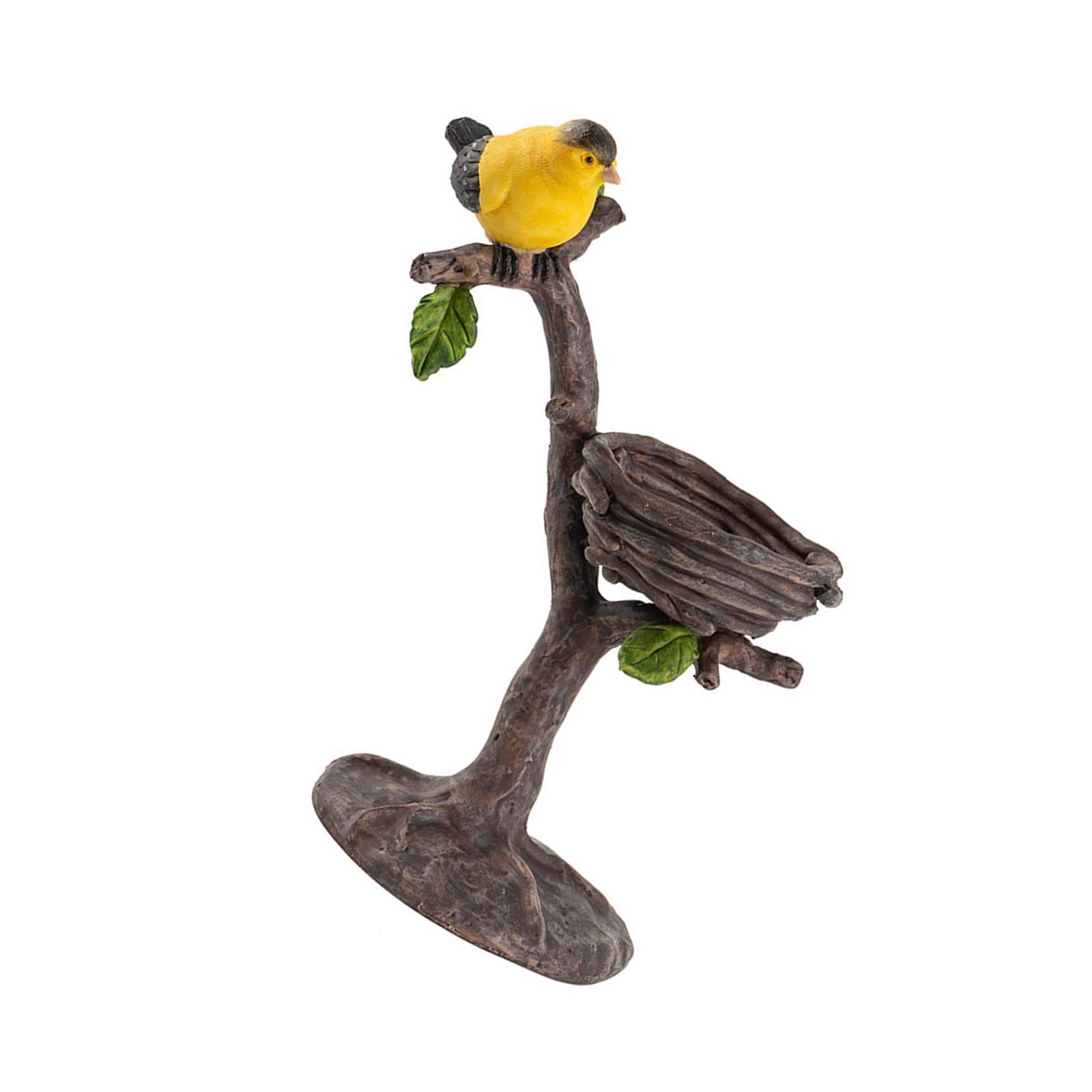 Xjdzineq Artistic Resins Bird Nest Tealight Candleholder Home Centerpieces Candlestick for Bookshelves Mantelpiece Easy Cleaning Synthetic Resins Tray