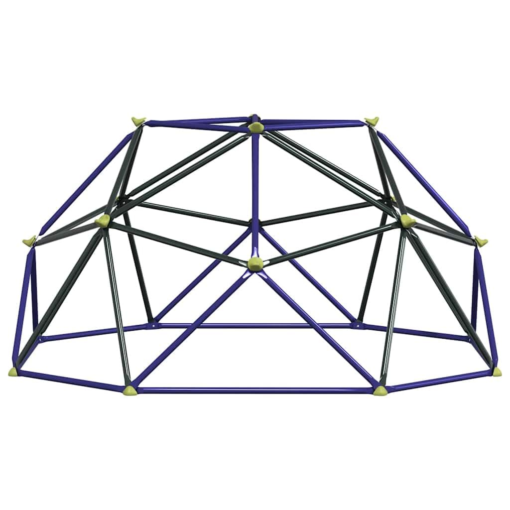 Dziecięca kopuła wspinaczkowa, niebieska, ze stali, 227 x 227 x 116 cm, odporna na działanie promieni UV i wodoodporna, do ogrodu, na taras i do aktywnej zabawy na świeżym powietrzu