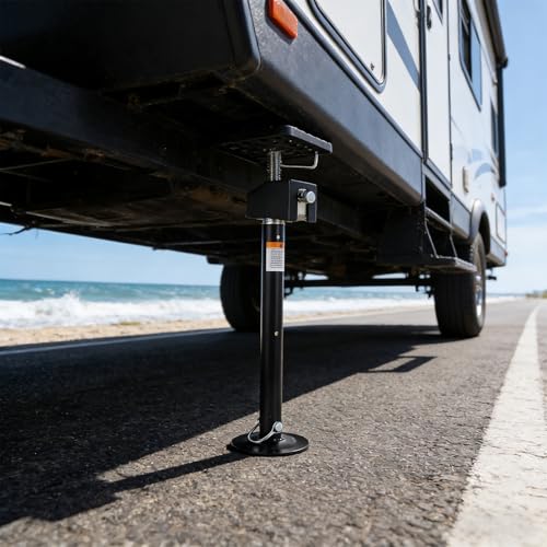 Image of Garvee 6 Pack RV Slide Out Supports Jack with a Flat Top Support Block, RV Stabilizer Jacks Supports Up to 30,000lbs, 21 inch-49 inch Quick-Lift Adjustable - Drill & Hand Crank Compatible for Campers & RVs