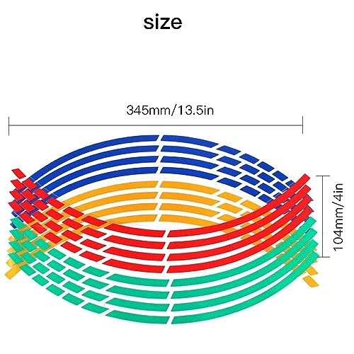 16Pcs Adesivo Riflettente per Cerchi Ruota