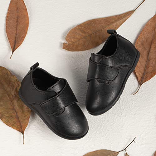 Sonsage Infant Baby Boys Girls Oxford Shoes PU Leather Loafers Flats Non-Slip Unisex Classic Moccasins Rubber Soft Sole Newborn Toddler Walking School Uniform Wedding Dress Shoe4