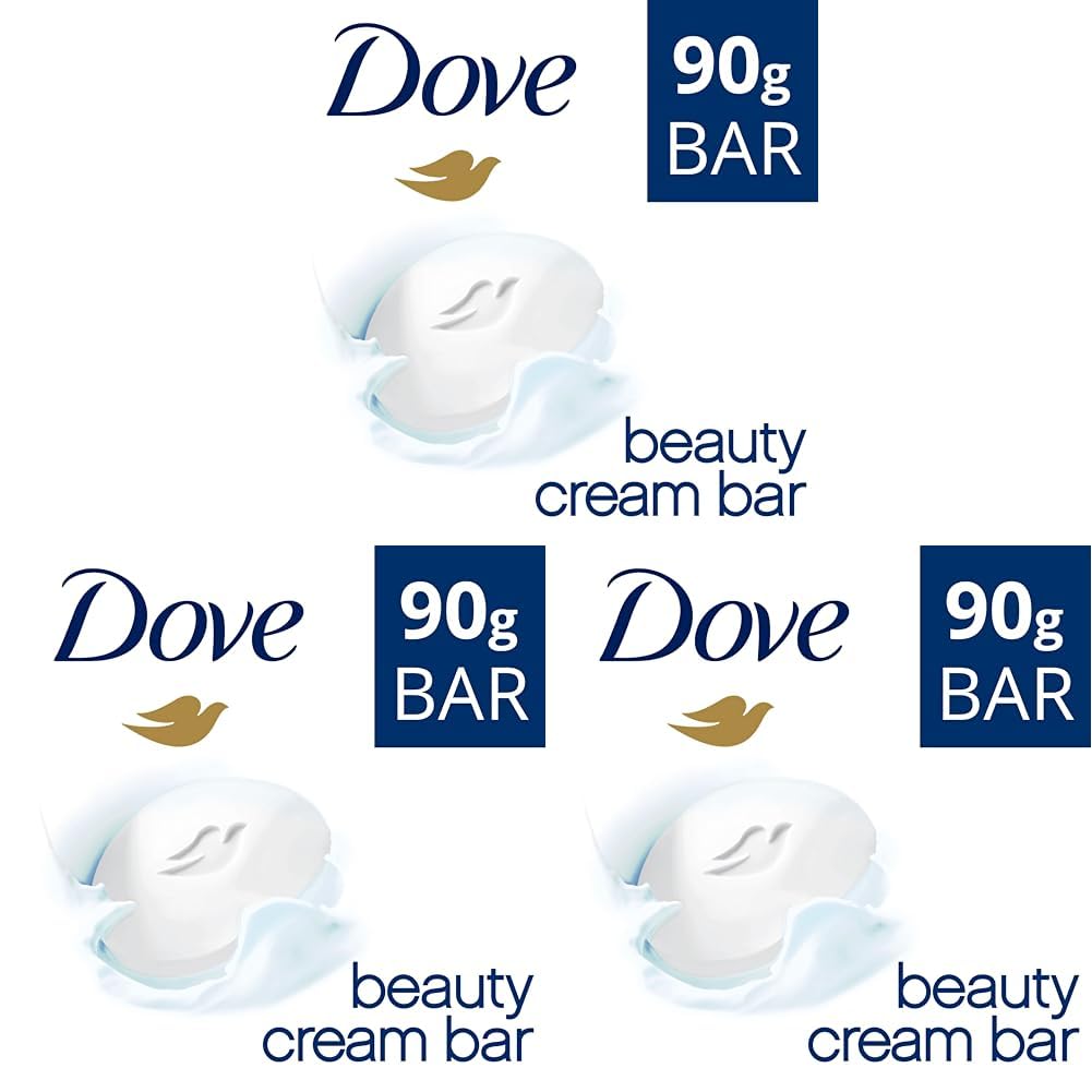 Dove Beauty Cream Bar Katı Güzellik Sabunu Original Nemledirici Etkili, 90 g 3lü paket