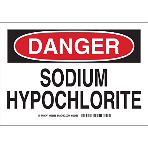 Panneau Hypochlorite de sodium Brady pour Identifier le Danger Chimique