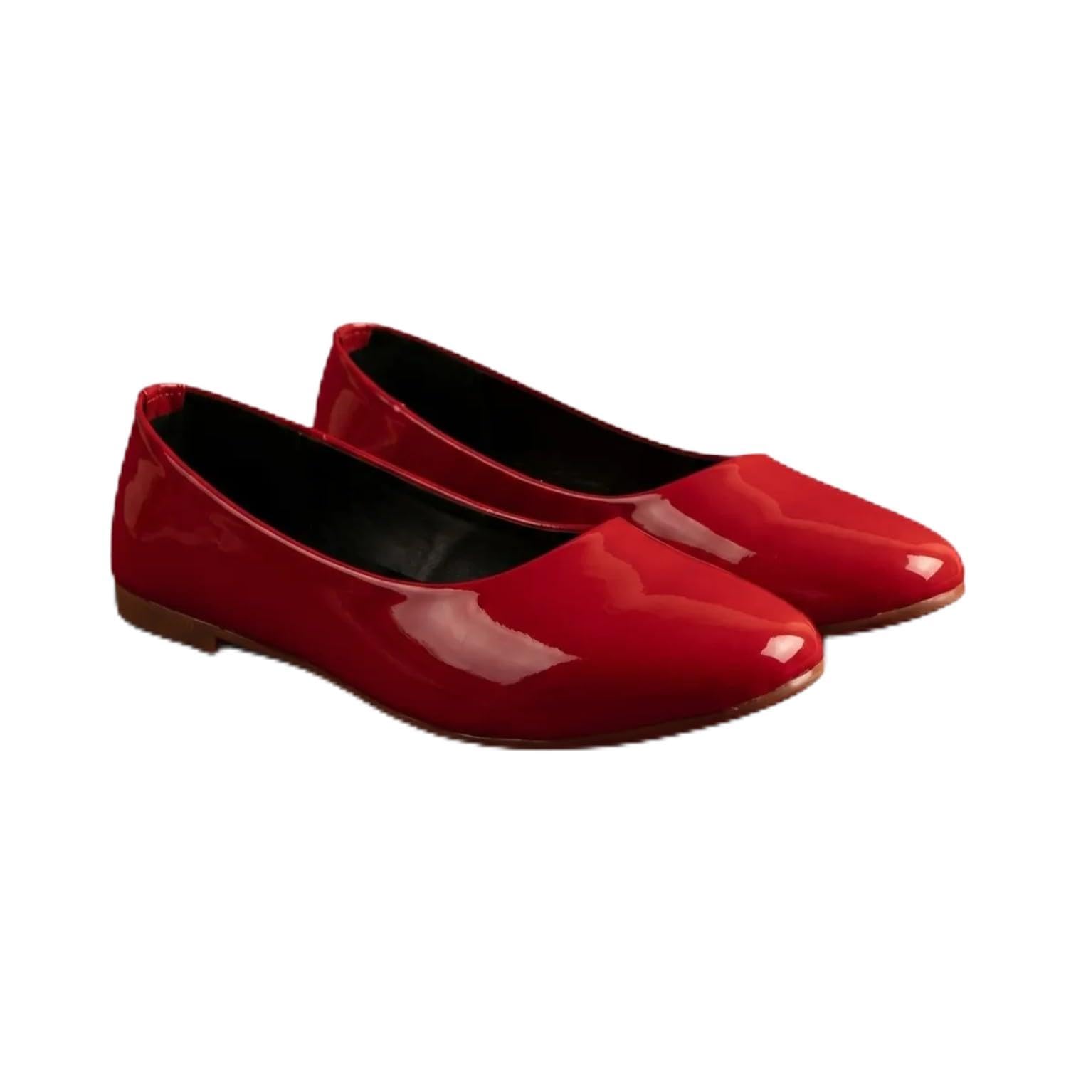 Women's Patent Ballet Flats | Pointed Toe Slip-On Formal Ballerinas | Comfortable Office & Casual Flat Shoes-image-35