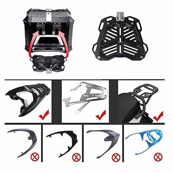 Bauletto Moto In Alluminio 65L - Top Case Posteriore Con Blocco Sicurezza, Impermeabile (Nero) - Foto 13