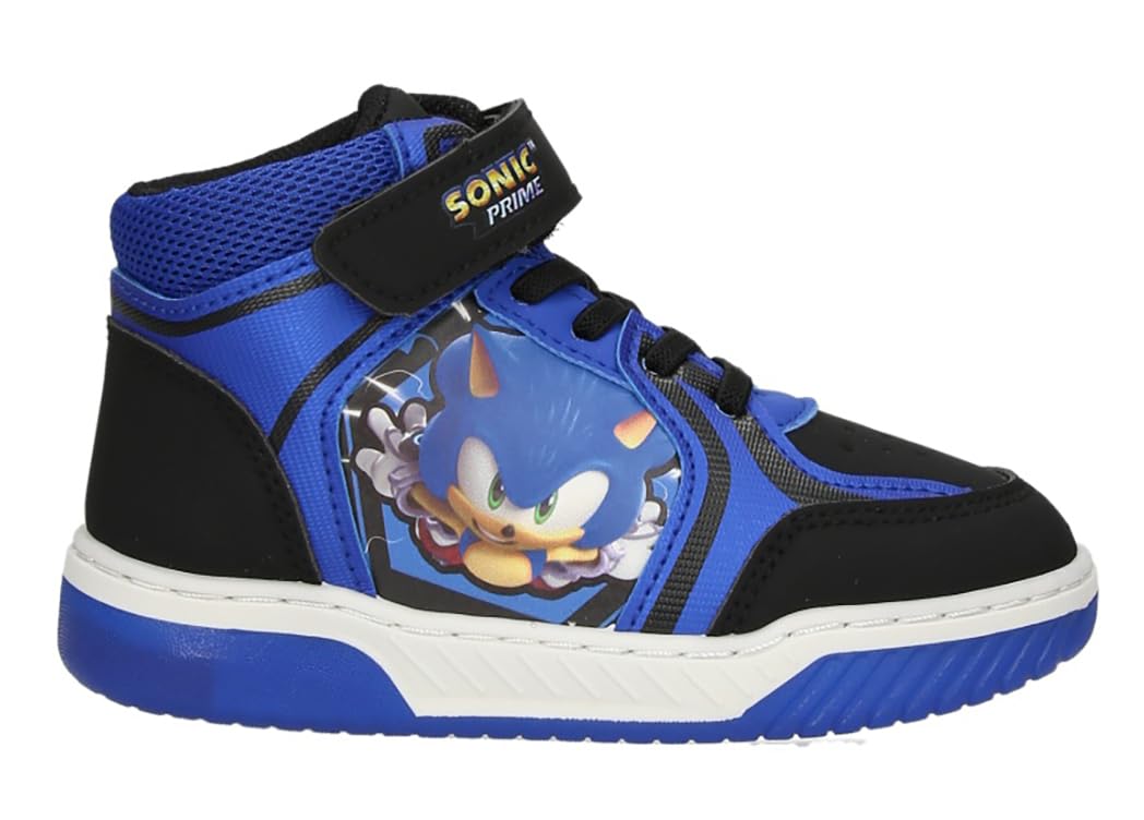 Scarpe Bambino Sonic con Luci LED – Sneakers Alte con Strappo, Suola Antiscivolo