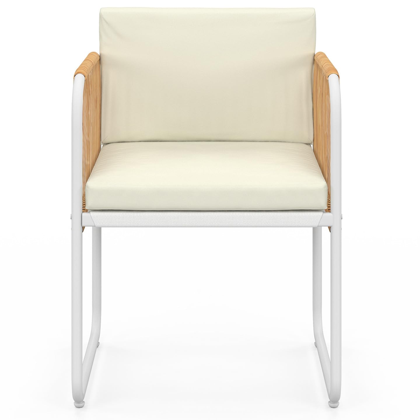 IDMarket - Lot de 4 chaises Rio Cordage Effet rotin Clair