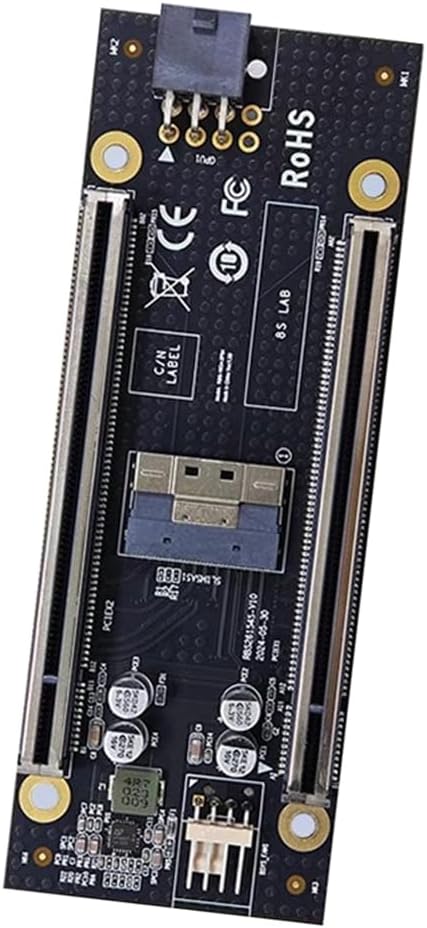 PCIe4.0 X16 スロット アダプタ カード PCIe4.0 X16 から SFF-8654 8i ライザー カード、マザーボ
