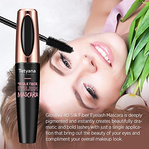 4D Silk Fiber Lash Mascara Waterproof, Luxuriously Longer, Thicker, Voluminous Eyelashes, Long-Lasting, Dramatic Extension, Smudge-proof, Hypoallergenic Formula - Thumbnail 3