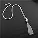 Long Tassel Pendant Necklaces For Women - Faux Pearl Necklace with Silver Chain, Fashion Jewelry For Lady(56-Grey pearl)