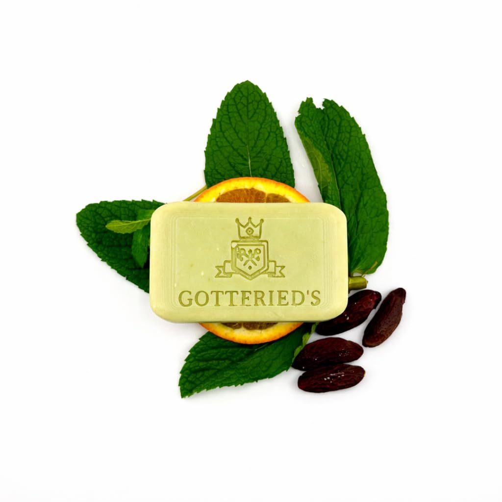 Gottfried's | Grapefruit luxury soap. HERITAGE Genre, 150 grams, refreshing scent of grapefruit, handcrafted soap, include blood mandarin and peppermint (12 Pack)
