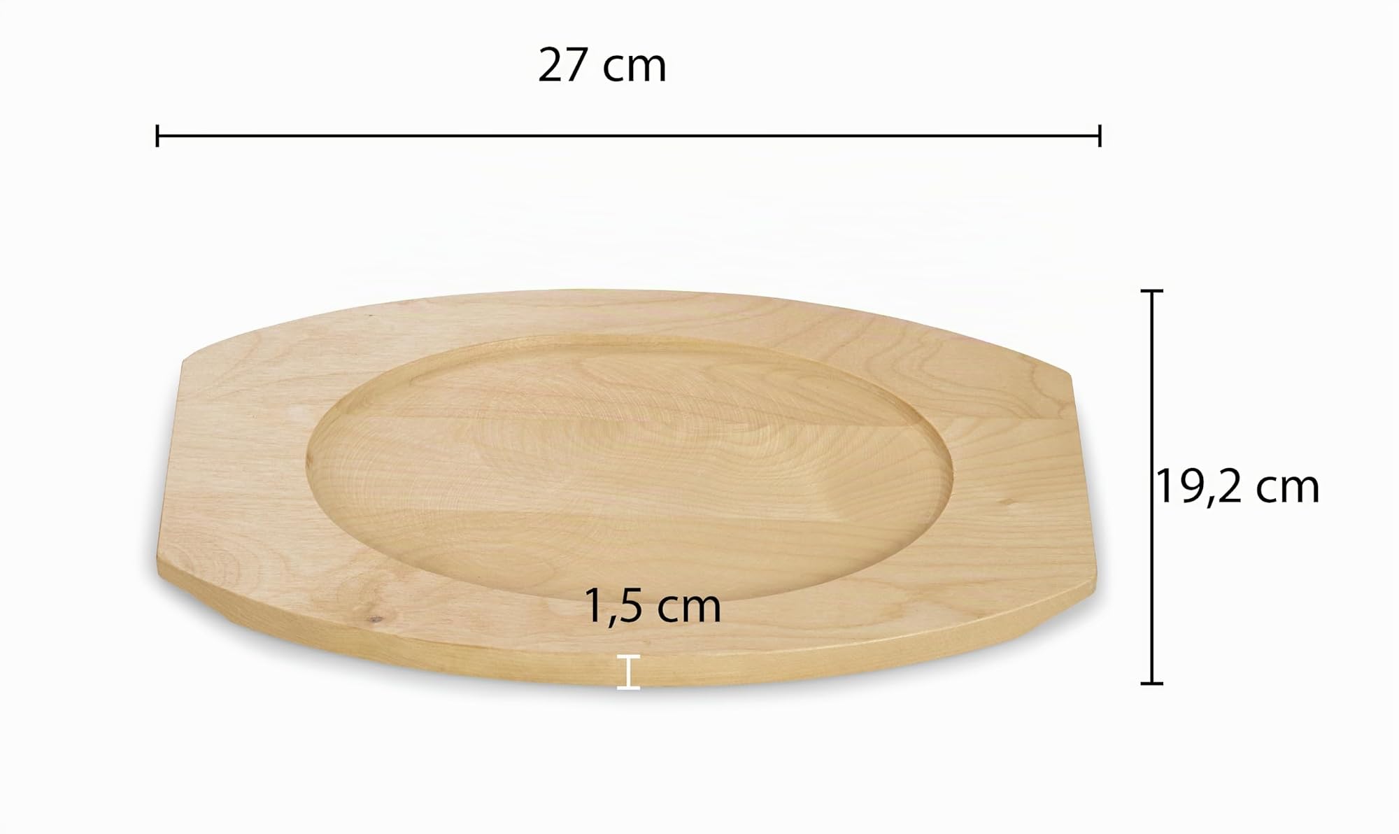 ECHTWERK Sartén para servir de hierro fundido con tiras de parrilla y tabla de servir, mango extraíble, ya horneado, apto para horno, barbacoa, barbacoa e inducción, 27 x 17,5 cm de diámetro, 4 piezas