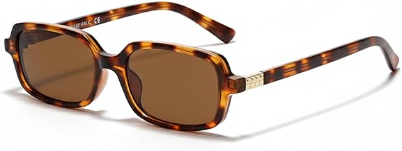 4Flaunt essntl series Retro Rectangle Sunglasses for Men & Women – Vintage 90s Narrow Frame | UV400 Protection | Stylish, Aesthetic & Durable Shades