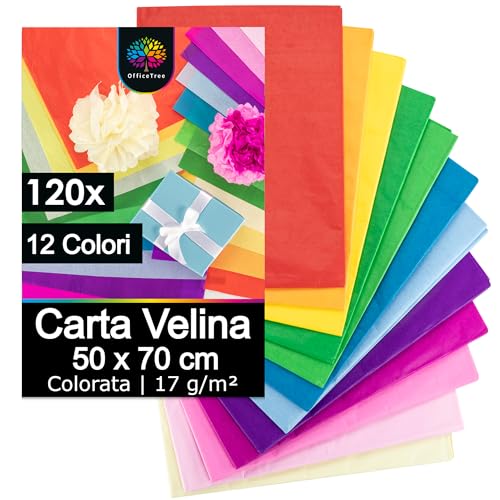 OfficeTree 120 fogli di carta velina, 50 x 70 cm,