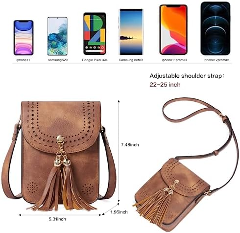 CLUCI Small Crossbody Bags for Women PU Leather Cell Phone Purse Wallet with Adjustable Guitar Strap | Small, PU Leather
