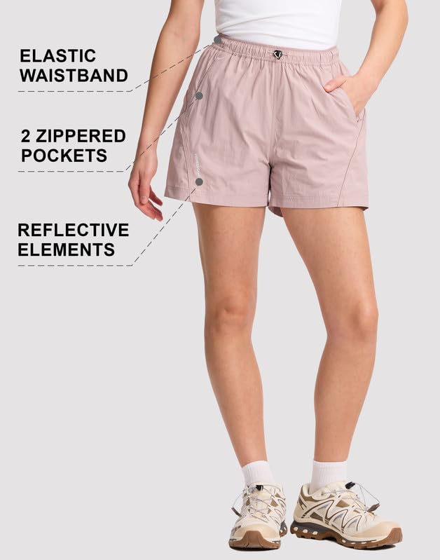 Pioneer Camp Wandshorts für Damen | Atmungsaktive & Schnelltrocknende Funktionsshorts für Trekking, Bergsteigen & Outdoor | Wassserabweisend, Reißfest mit Reißverschlusstaschen