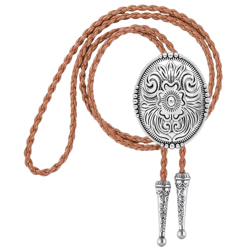 Image of Jeilwiy Bolo Tie for Men, Western Bolero Tie Cowboy Ties Native American Cowgirl Bolo Tie Accessories for Men Women