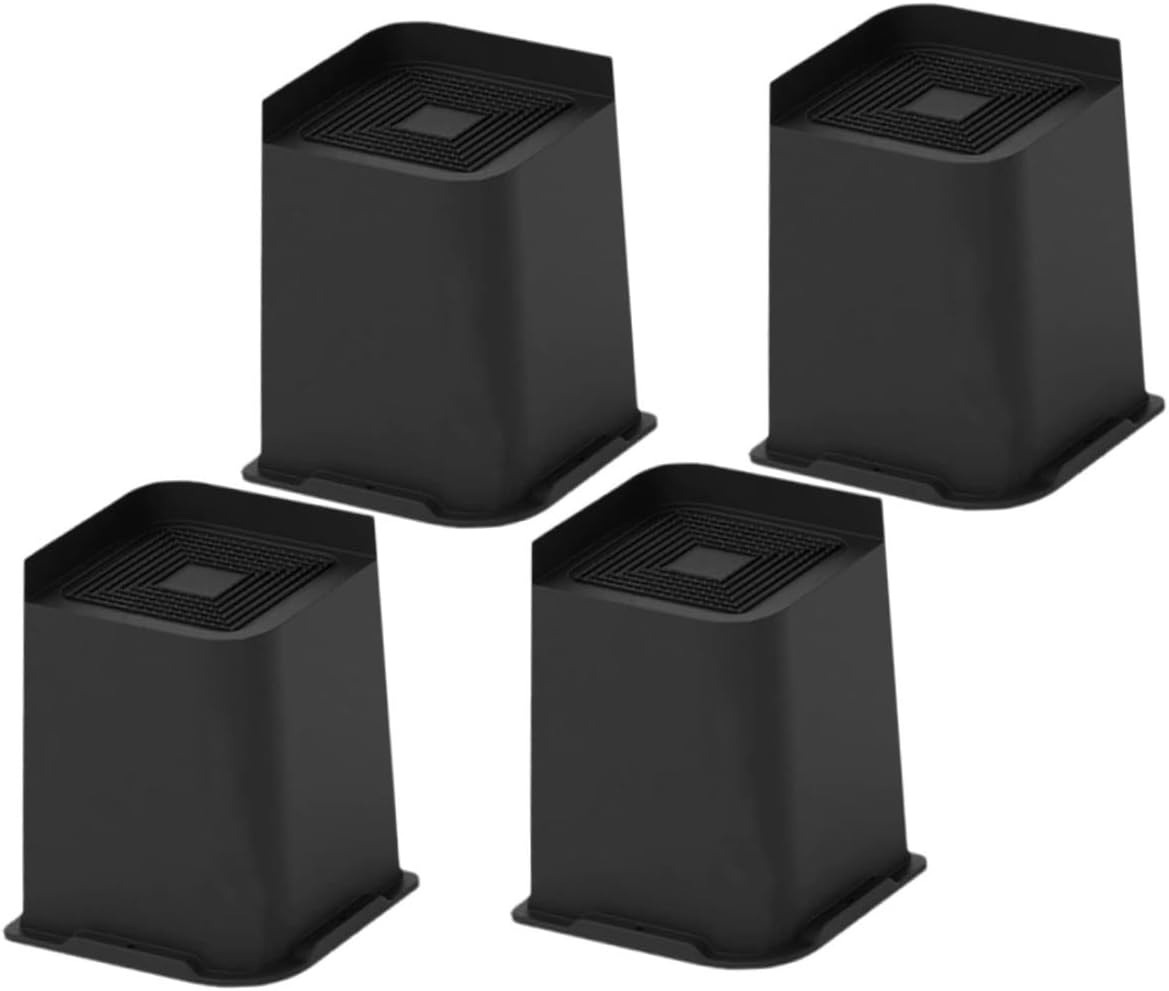 4Pcs Rubber Furniture Risers Skid Couch and Table Leg Elevators for Sofas Beds and Appliances Easy Installation Heavy Duty Support