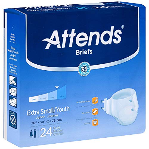 Attends® Extra Absorbent Breathable Briefs-Size Small Waist / Hip 20