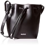  HUGO Damen Downtown Sm Drawstr Umhängetasche, Schwarz (Black), 9.5x20x15 cm