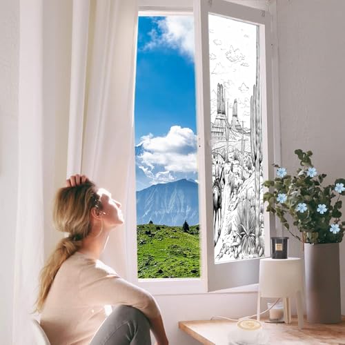 Vinilo Decorativo SOPIYRIO Western Abstract Desert 17.7x23.6 in miniatura 6