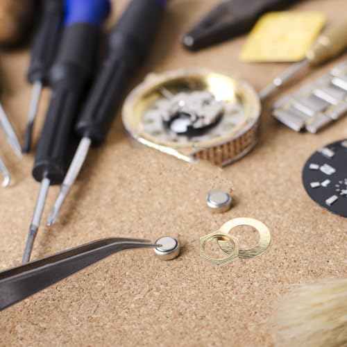 Cabilock Uhrwerk Ersatzteile Muttern Und Unterlegscheiben Set Für Wanduhr Quarz Uhr DIY Montage 12 Stück Metall Und Gummi Zubehör Für Präzise Zeitmessung Und Reparatur