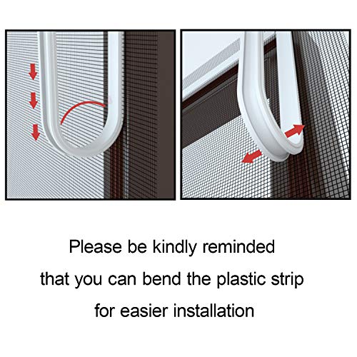 Neatiease DIY Magnetic Window Screen Max 55Inchh X 36Inchw Fits Any Size Smaller thumb #3