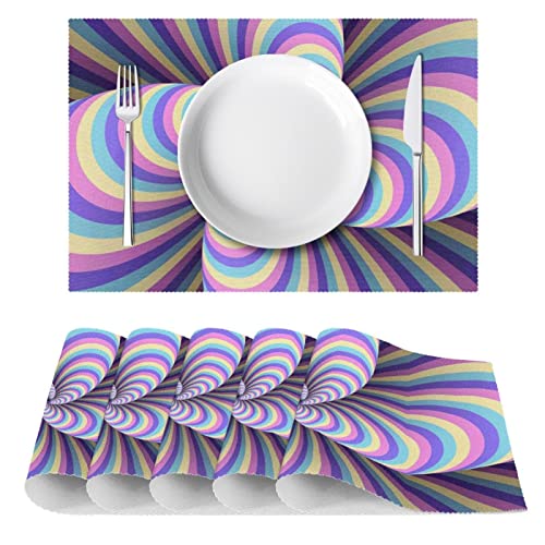 Sets de table multicolores lot de 4 - Accessoire cuisine lavable - 3