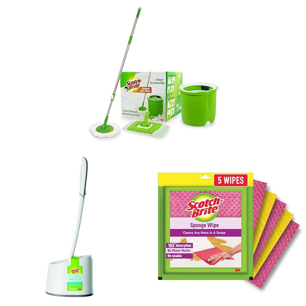 Scotch-Brite Jumper Spin Mop Compact one Bucket Mop (B0BC248D6R) Amazon Price History, Amazon Price Tracker