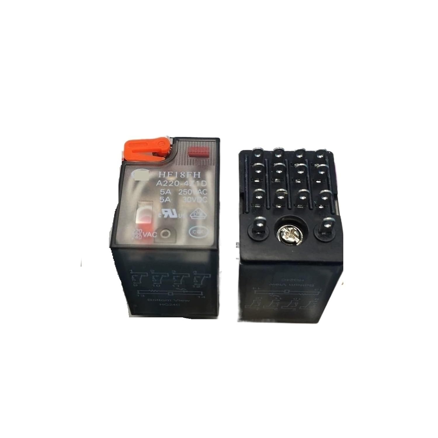 HF18FH-A220-4Z1D HF18FH-A220-4Z1D 220VAC Four Group Conversion 14 Pin Socket 5A with Light Relay 1Pcs